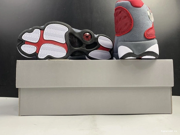13 Gym 414571-600 Flint Jordan Grey Retro Air Red 0530